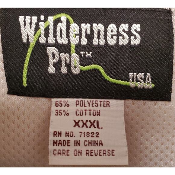 Wilderness Pro Men's Vented Fishing Button Up Long Sleeve Shirt Tan Size 3XL - Picture 5 of 5